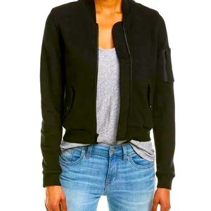 James Perse Black Bomber Jacket Size 1/ XS